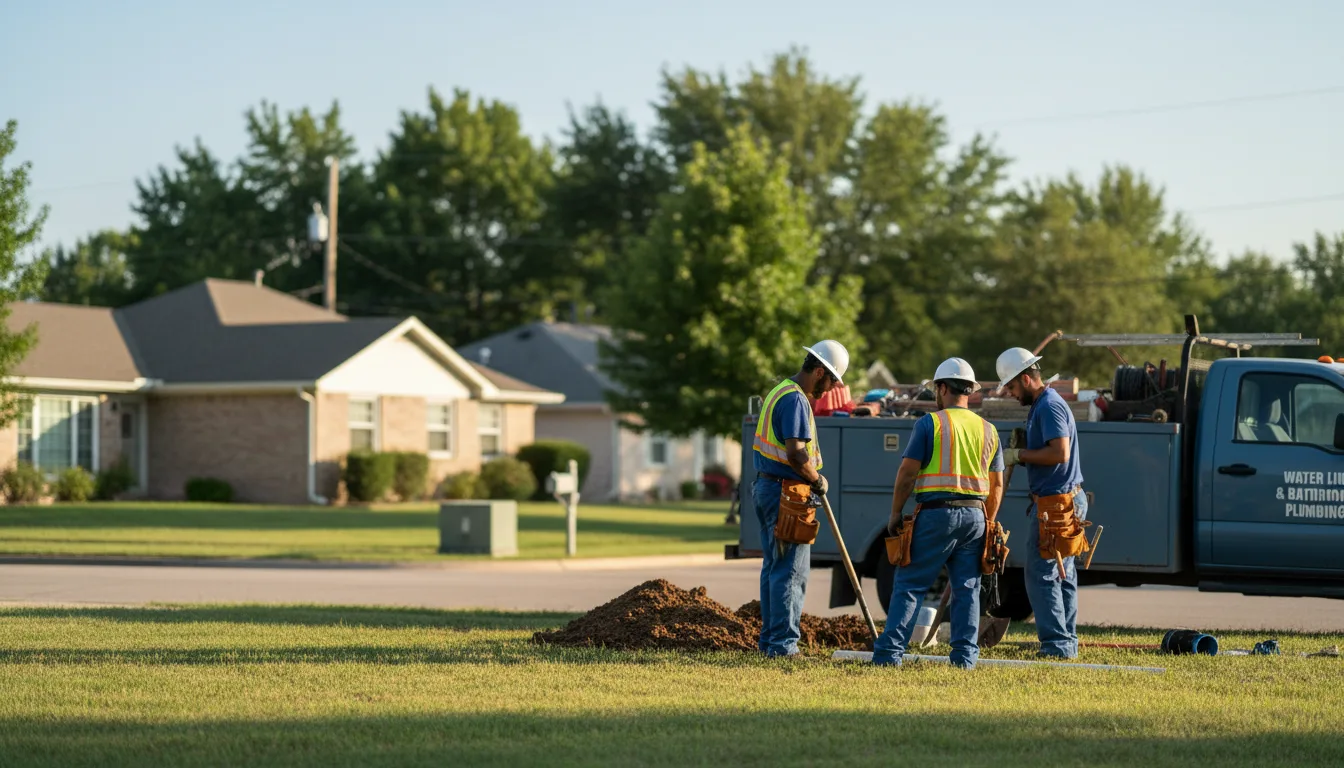 Residential water line and bathroom plumbing service in Appleton City, MO